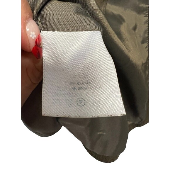 Land’s End Women’s Short Zip Collared Jacket Olive Green Wool Blend Size 12 - Picture 11 of 15